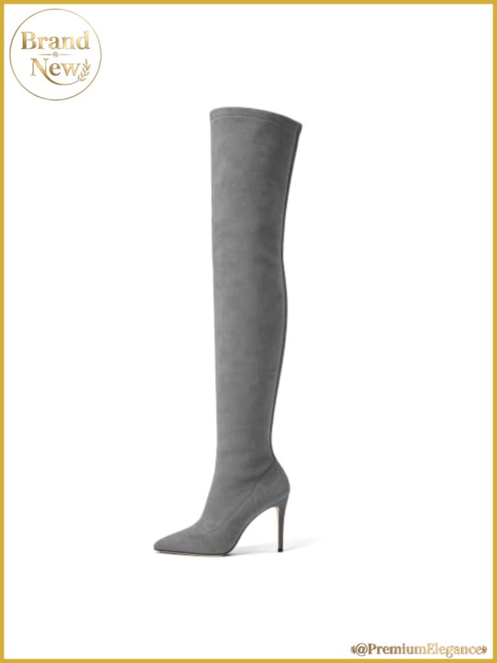 Women's Faux Suede Over the Knee Boots Stiletto Heel Pointed Toe